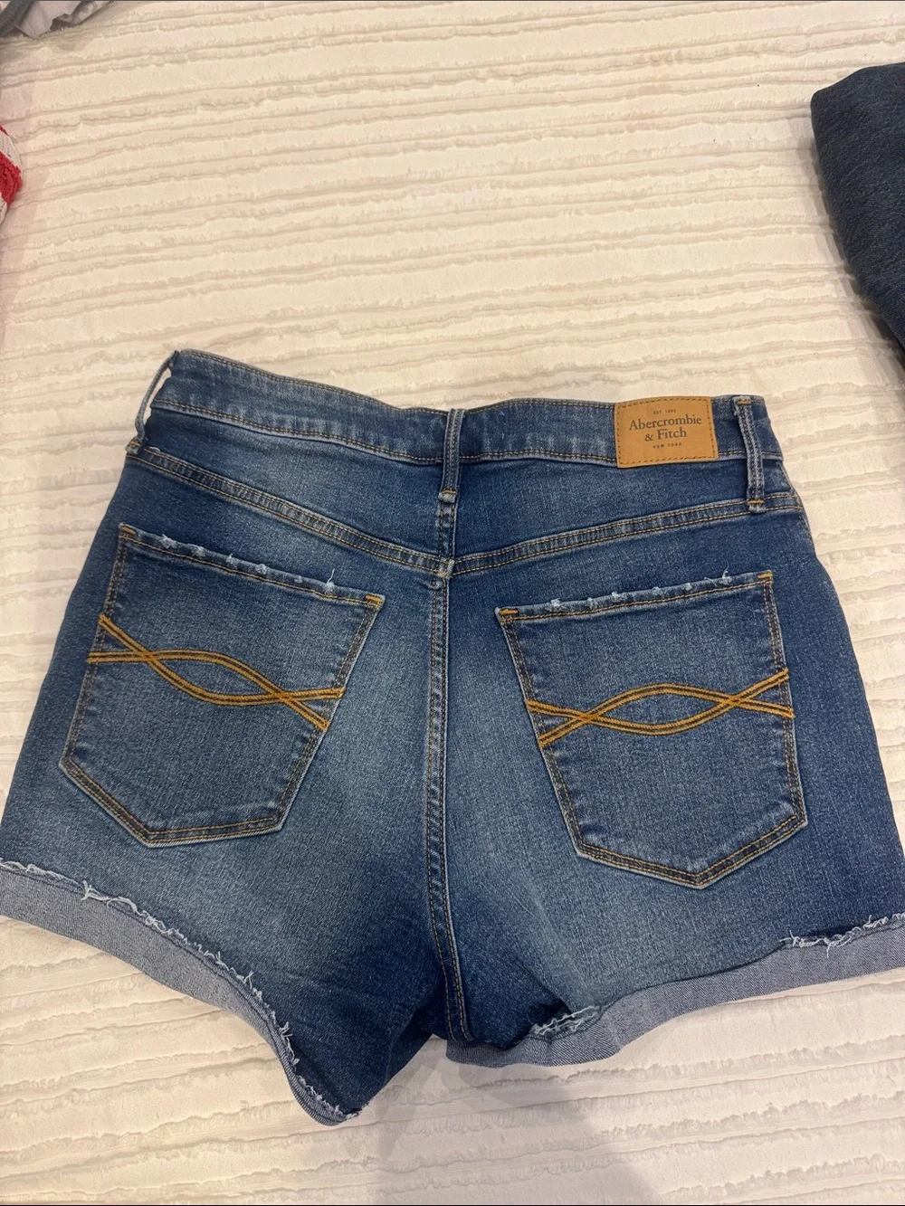Denim Cutoff Shorts - Blue